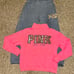 VS PINK vintage tiger neon half zip pullover jogger pants outfit set