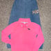 VS PINK vintage tiger neon half zip pullover jogger pants outfit set