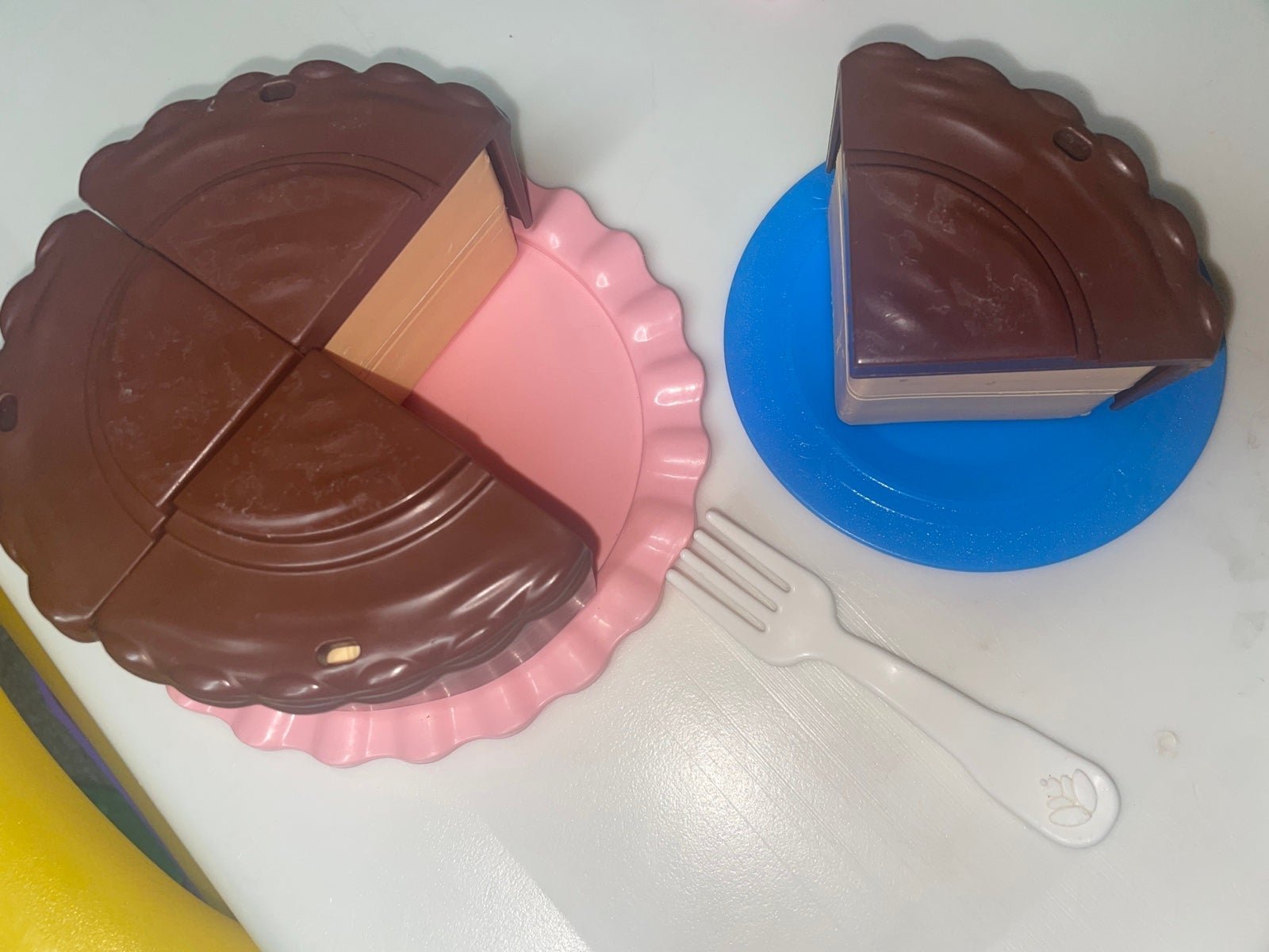 Fisher Price Cholcolate Cake W Plates & Fork