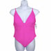 J.Crew Deep V-neck French One-Piece Swimsuit Pink 24 NEW