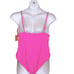 J.Crew Deep V-neck French One-Piece Swimsuit Pink 24 NEW
