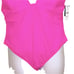 J.Crew Deep V-neck French One-Piece Swimsuit Pink 24 NEW
