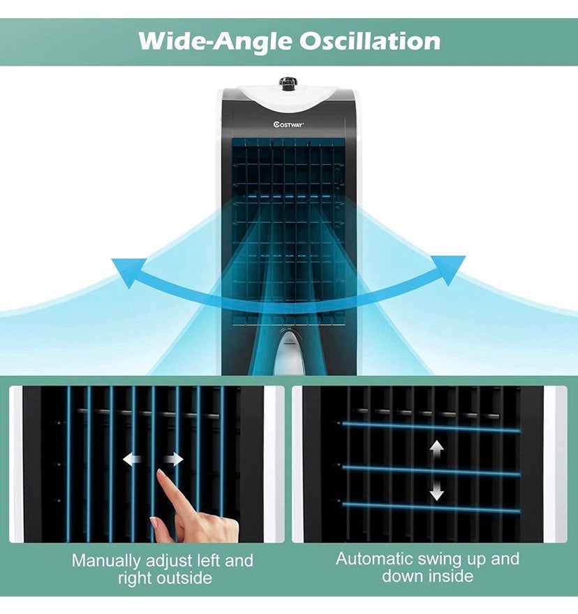 ARLIME Evaporative Air Cooler, Portable Cooling Fan with Humidifier.