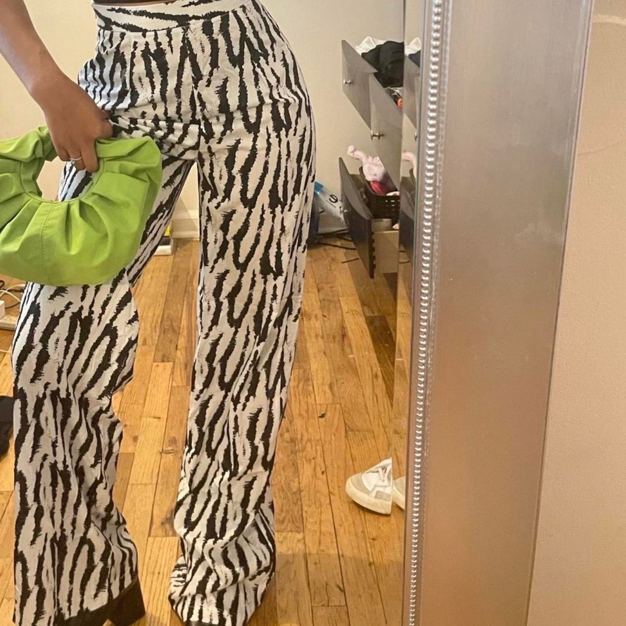 zebra print pants