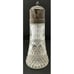 antique pitcher cut crystal with silver plate top