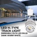 10W H Track Light Heads,Dimmable LED Track Light Fixtures for Accent Retail