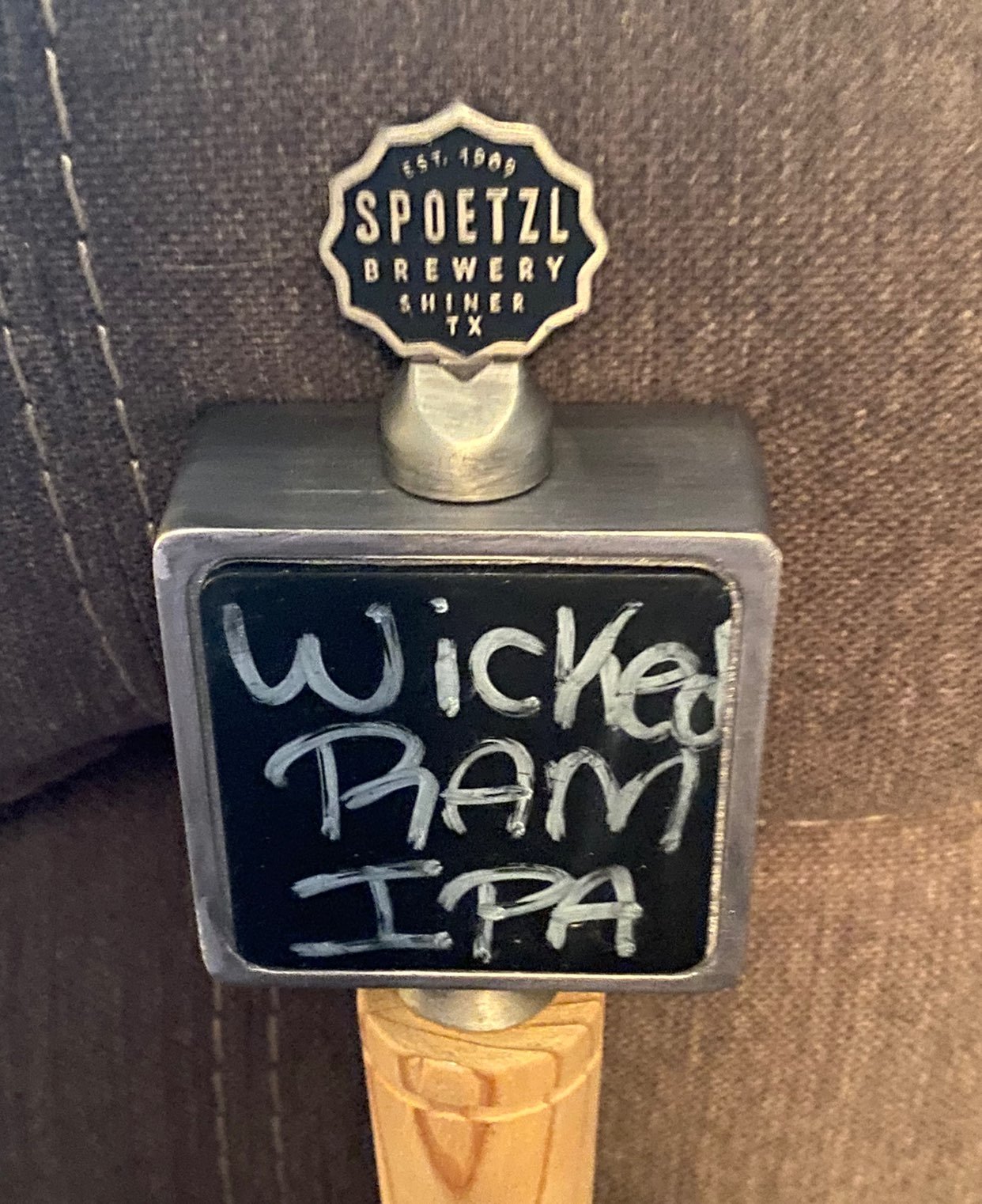 Shiner Whicked Ram Beer Tap Handle