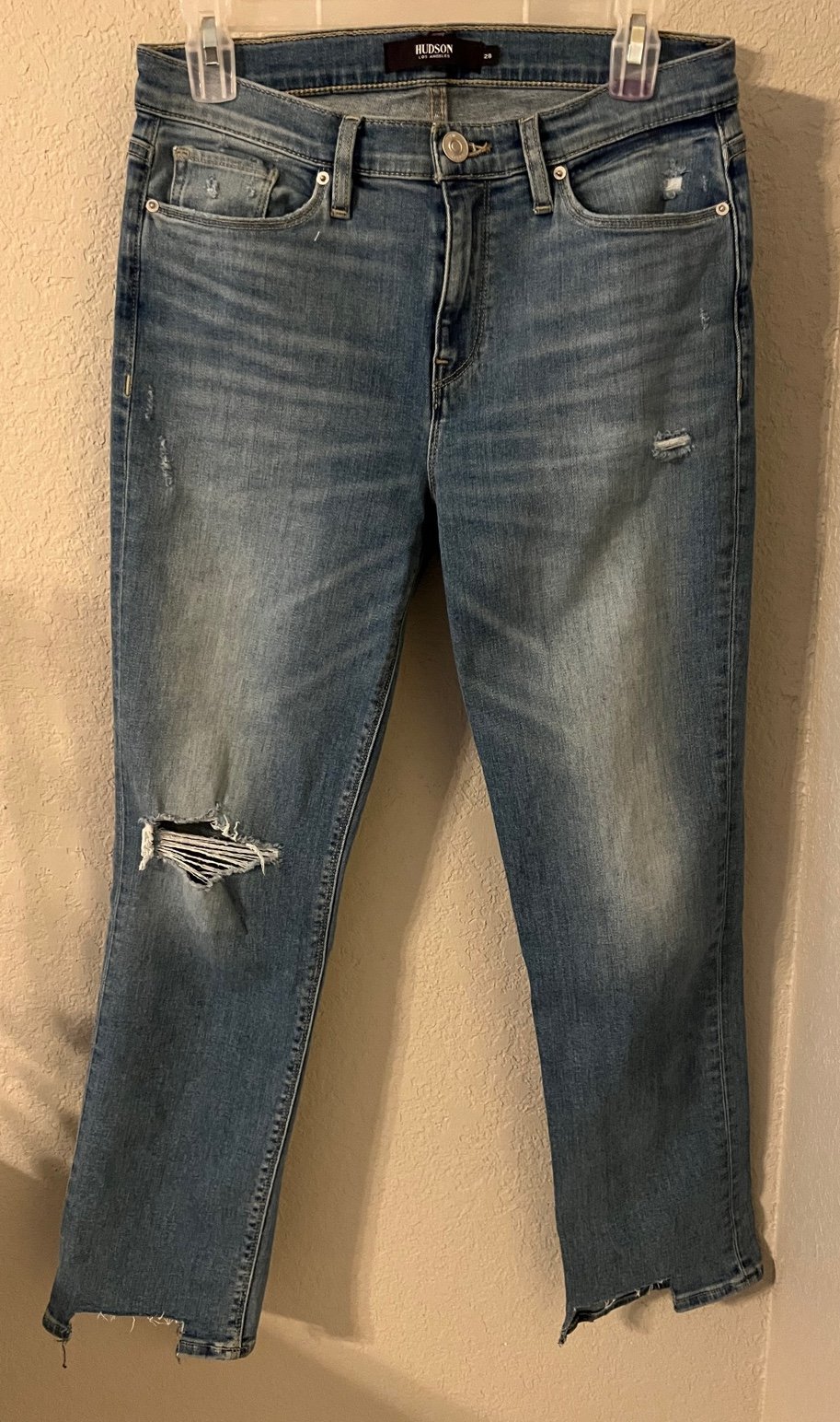 Hudson Mid-Rise Nico Straight Ankle Jean size 28