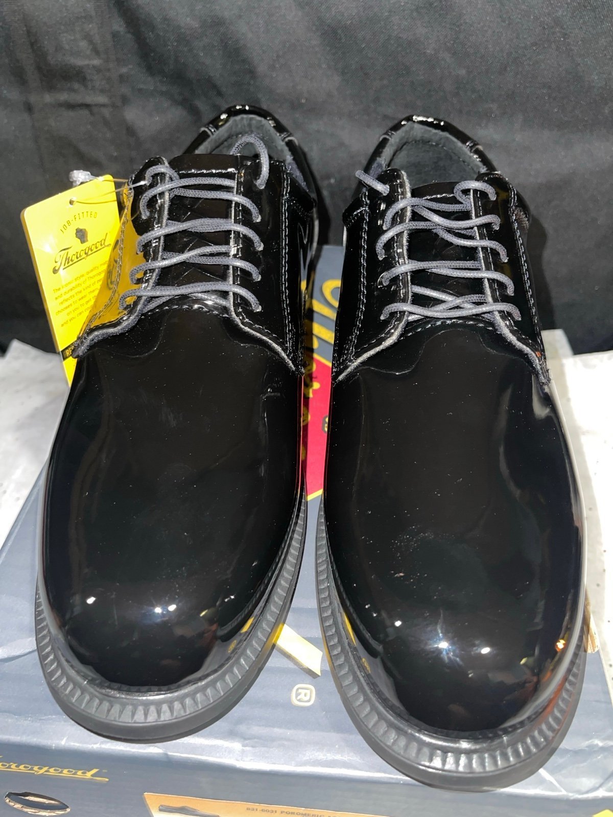 Thorogood Men’s Uniform Black Poromeric Super Shoe Academy Oxford Size 10.5