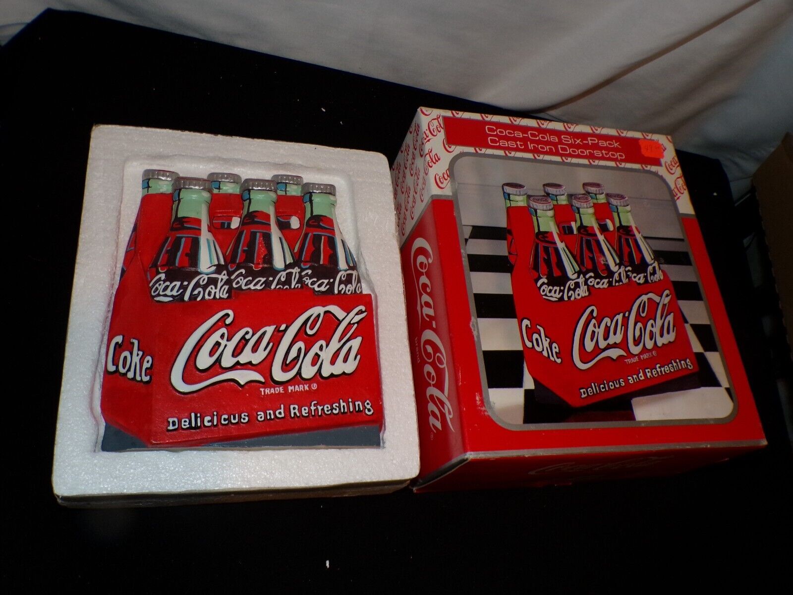 Coca-Cola Company Cast Iron Large Heavy Doorstop Vintage [c843]
