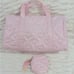 Pink heart quilted Stoney Clover lane duffle bag with small cosmetic bag
