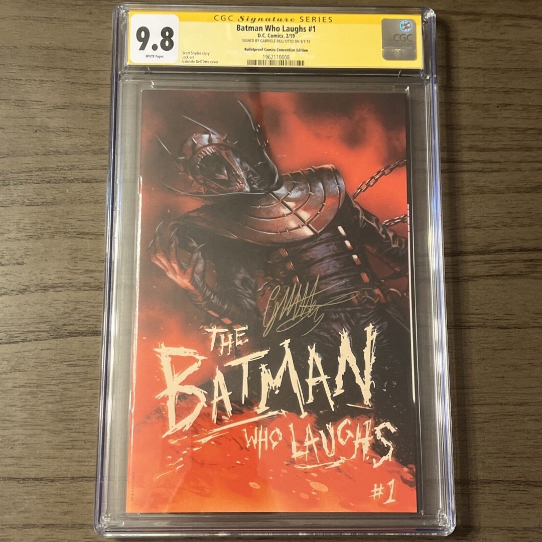 BATMAN WHO LAUGHS #1 2/19 CBCS 9.8 BULLETPROOF VIRGIN EXCLUSIVE- SS DELL OTTO