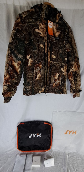 JYK Mens Small Heated Jacket with 7.4V10000mAh Battery, 3 Levels, 7 Heat Zones