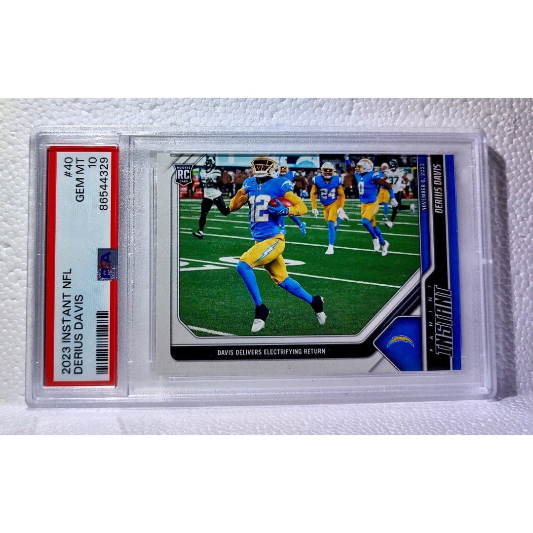 Derius Davis 2023 Panini NFL Rookie #40 Card 1 of 62 Chargers PSA 10 Gem Mint