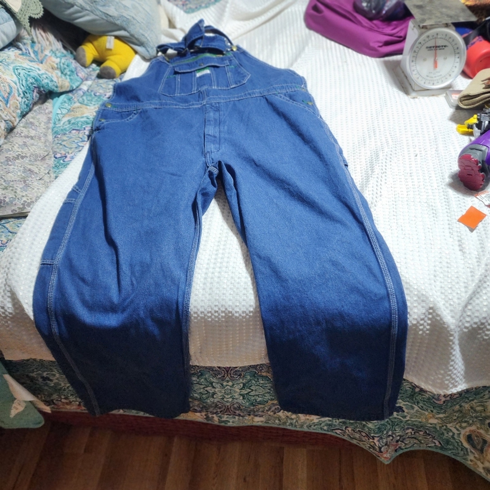 LIBERTY EUC MENS SZ 44 x 30 DENIM BIB OVERALLS BIB POCKET OVERALL PANTS
