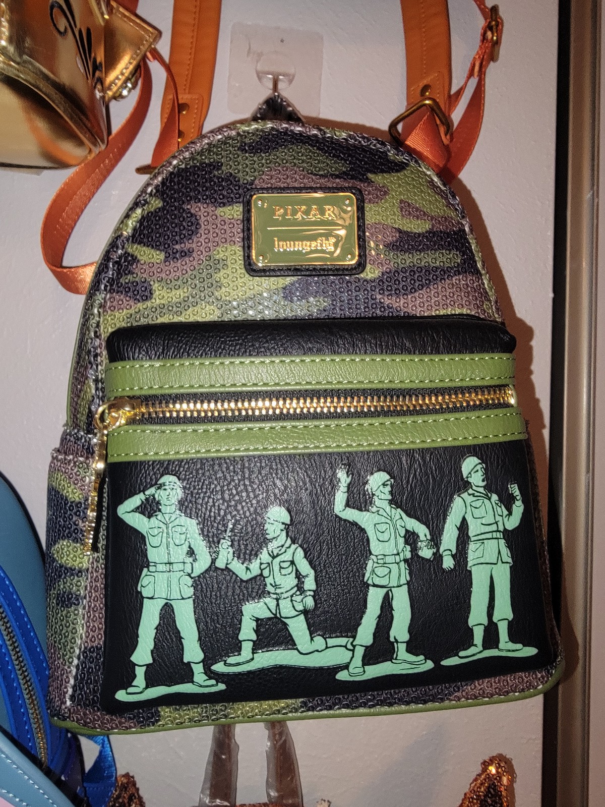 Loungefly Sequin Toy Story Soldiers mini backpack
