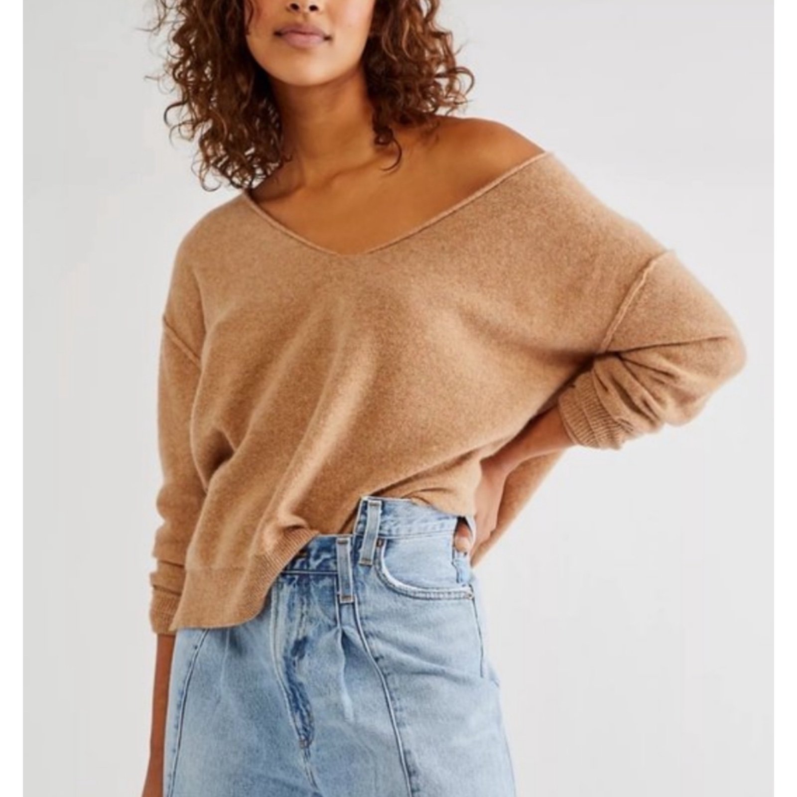 Free People Harmony Cashmere V Sweater