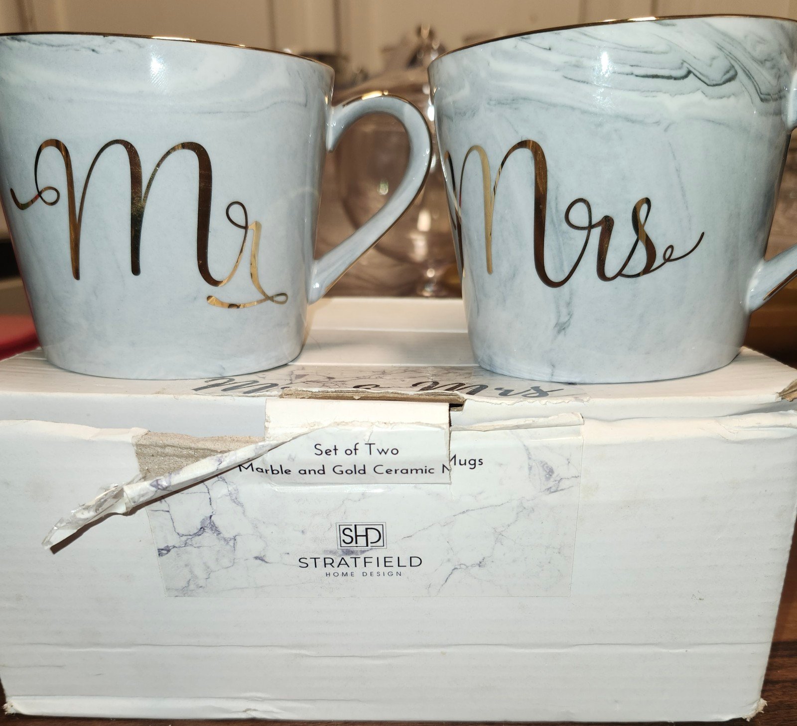 INCREDIBLY RARE FIND! NIB Stratfield Home Design Set of 2 Coffee Mugs