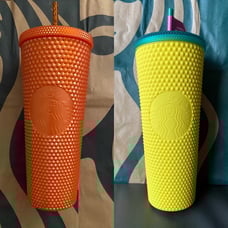 Starbucks Tumbler Pearlized Orange & Pineapple Studded - Venti - Bundle of 2