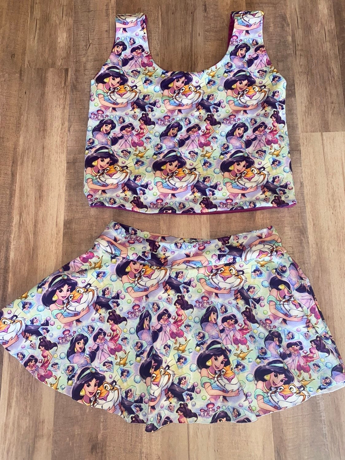 Kids Disney Princess Skirt & Crop top