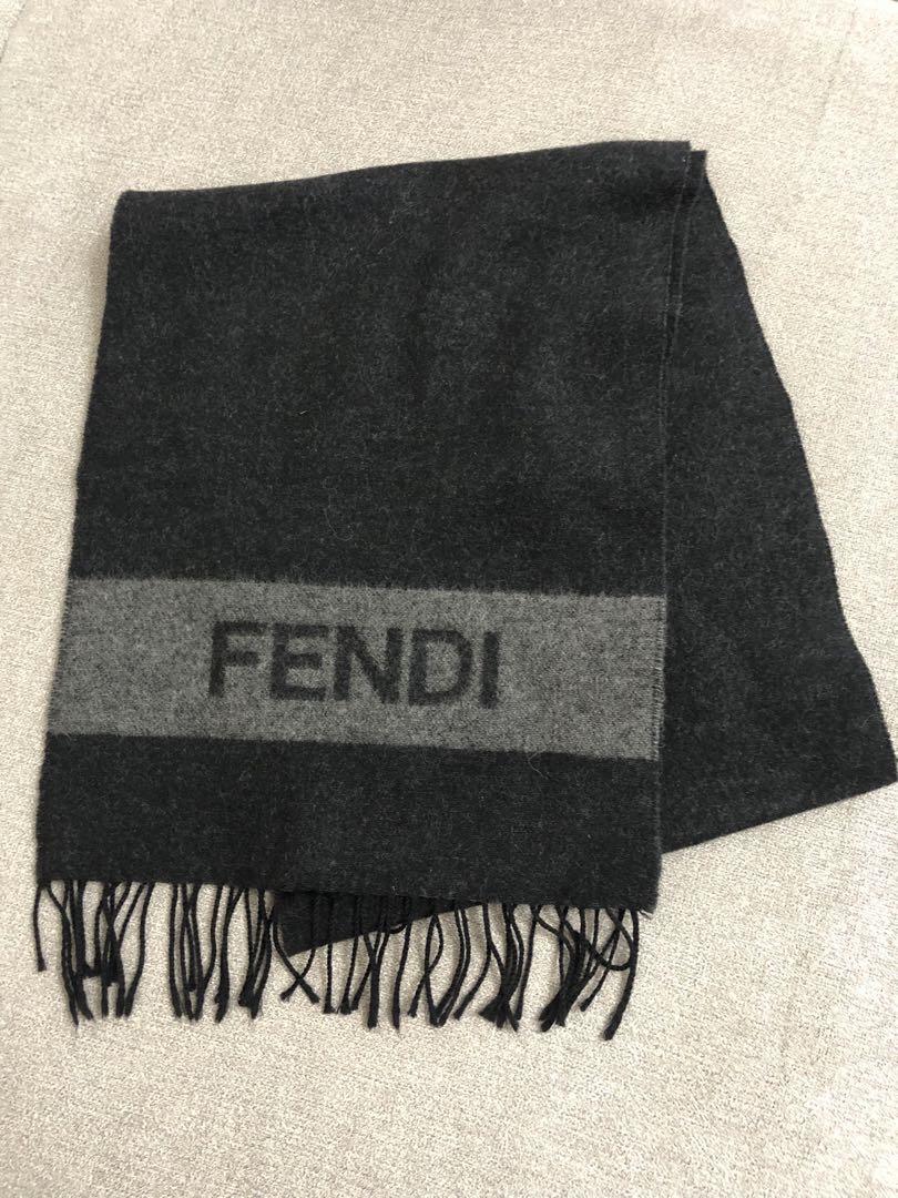 FENDI Wool Scarf Black