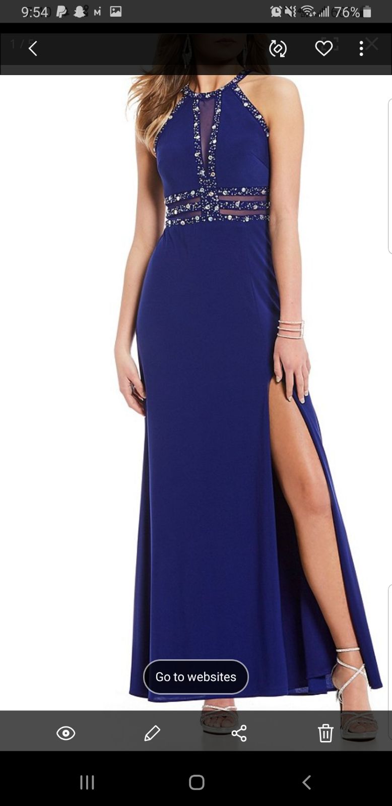 blue dress