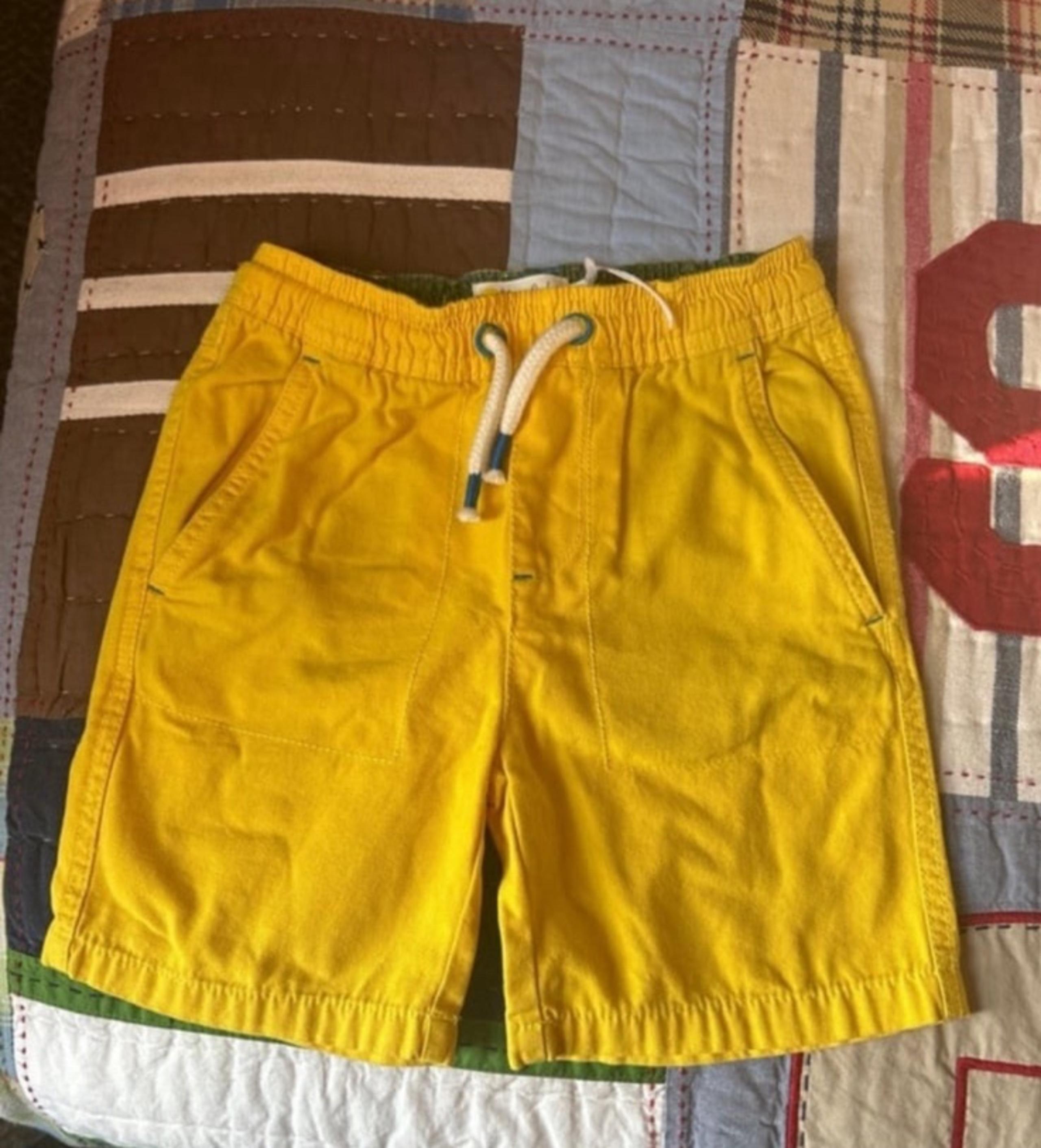 Mini Boden Bright Yellow Pull On Shorts Size 5Y