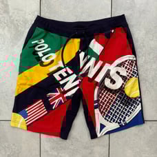 Polo Ralph Lauren Shorts Adult S Tennis Flag Athletic Fleece Sweats Mens