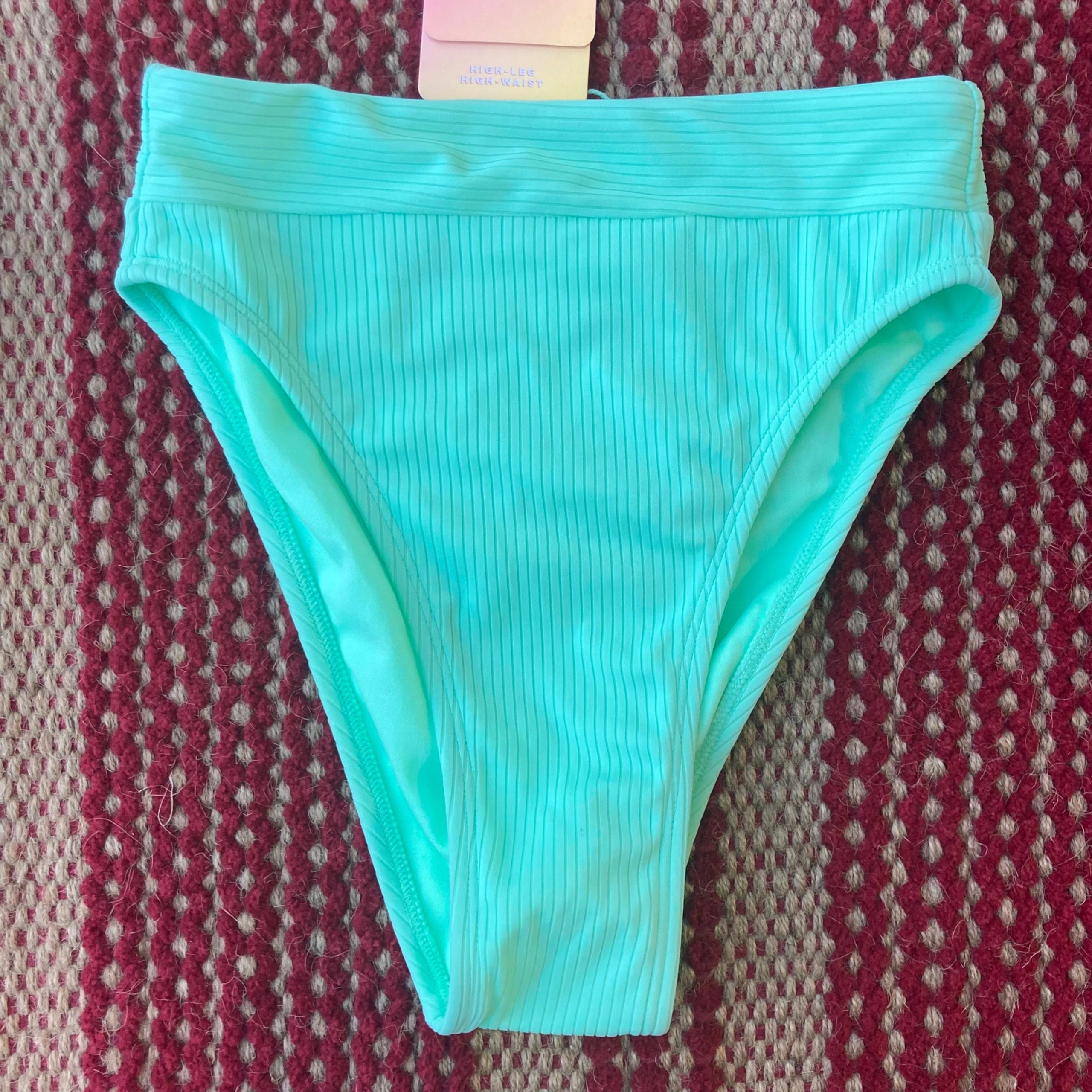 Stoney Clover Lane Women's XXS Bikini High-Waist High-Leg Bottom Green
