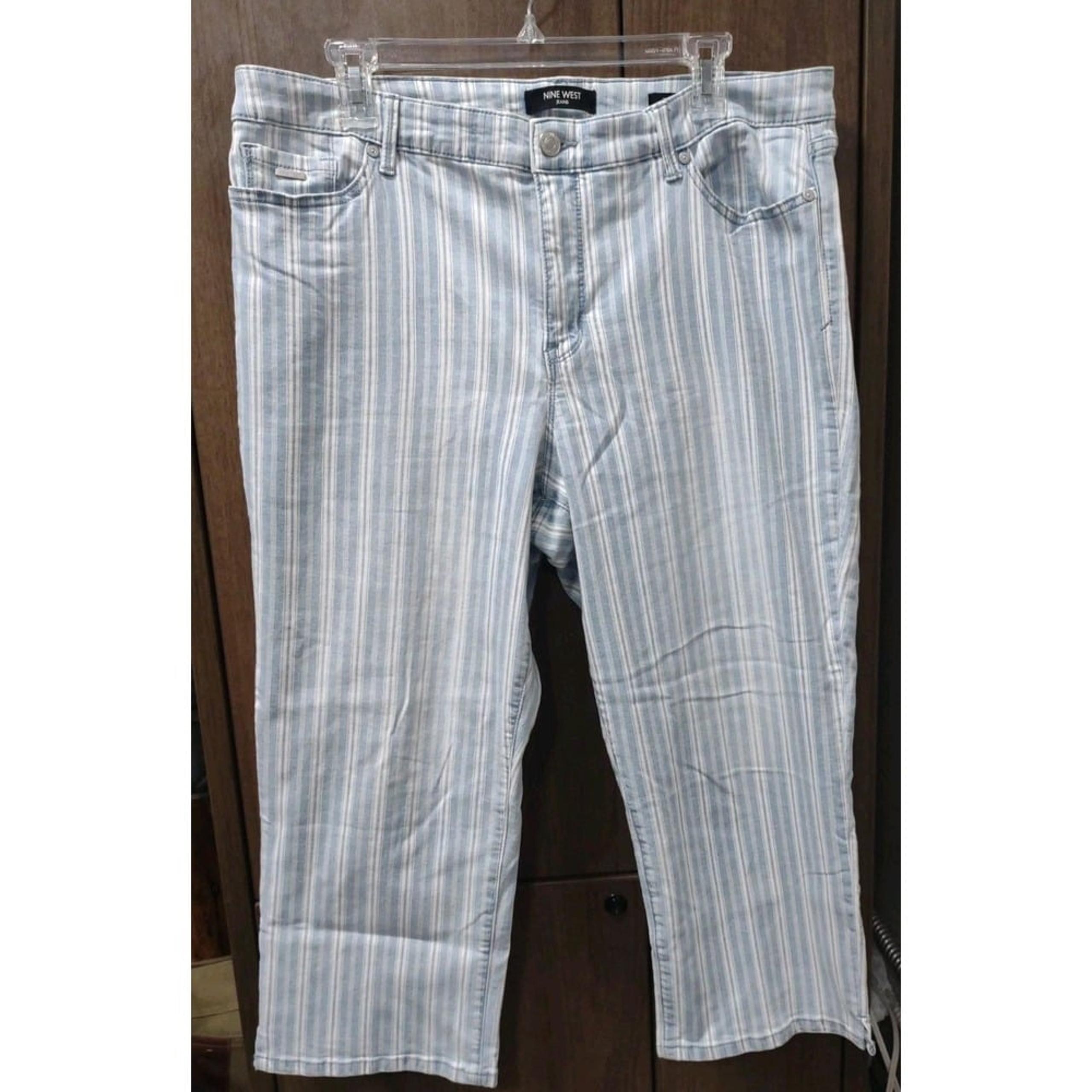 Nine West Women's Stretch Relaxed Leg Chrystie Capri Pants Size 16 36W/23Inseam