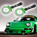 New 2PCS JDM Brake Green TSURIKAWA Ring Subway Train Bus Handle Black Strap