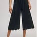 Anthropologie Black Eyelet Wide Legged Cropped Pants Sz 6