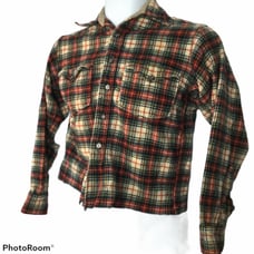 Vintage Pendleton Abercrombie Fitch Flannel Sz S Red Plaid Wool USA Made 60s