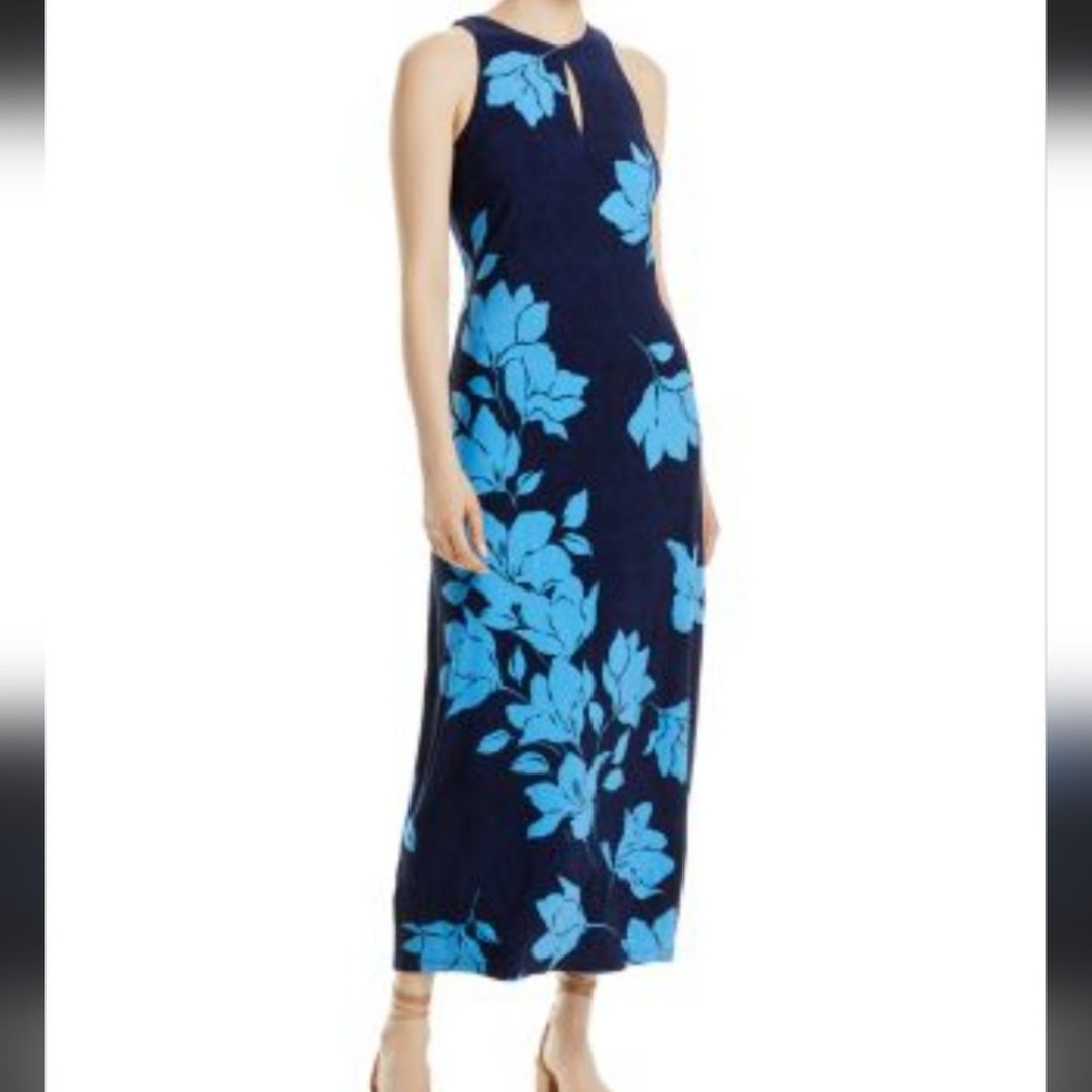 Tommy Bahama Jasmina Pacific Pedals Maxi Dress Navy Medium