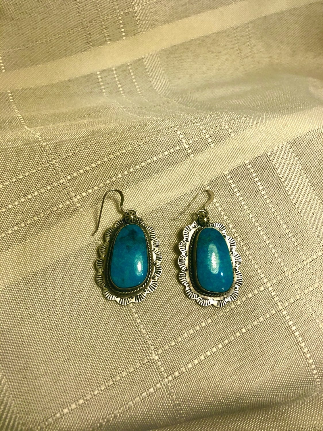 Steing silver turquiose earings