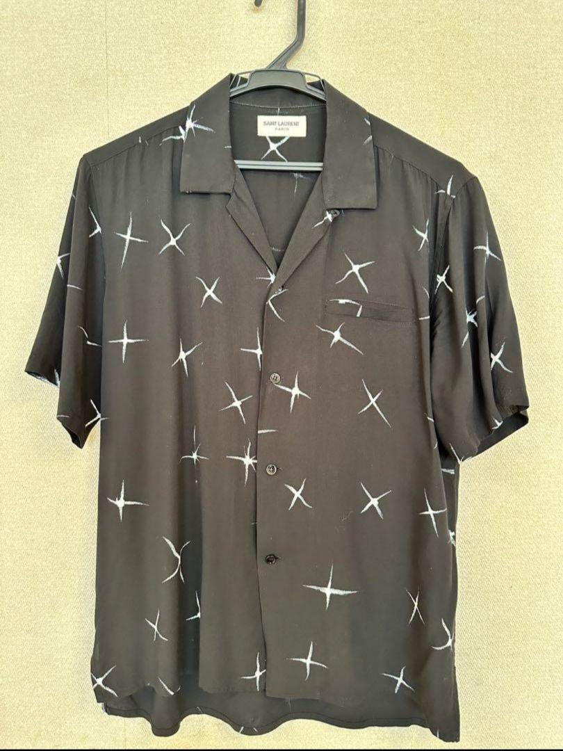 SAINT LAURENT Open Collar Shirt Shooting Star 38