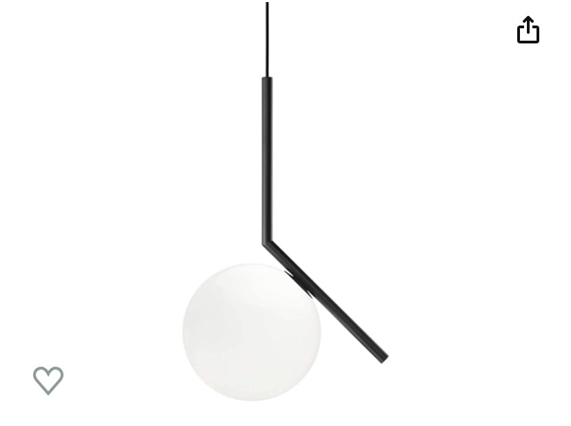 MZSUS Spherical White Glass Hanging Pendant Light (9.8”)