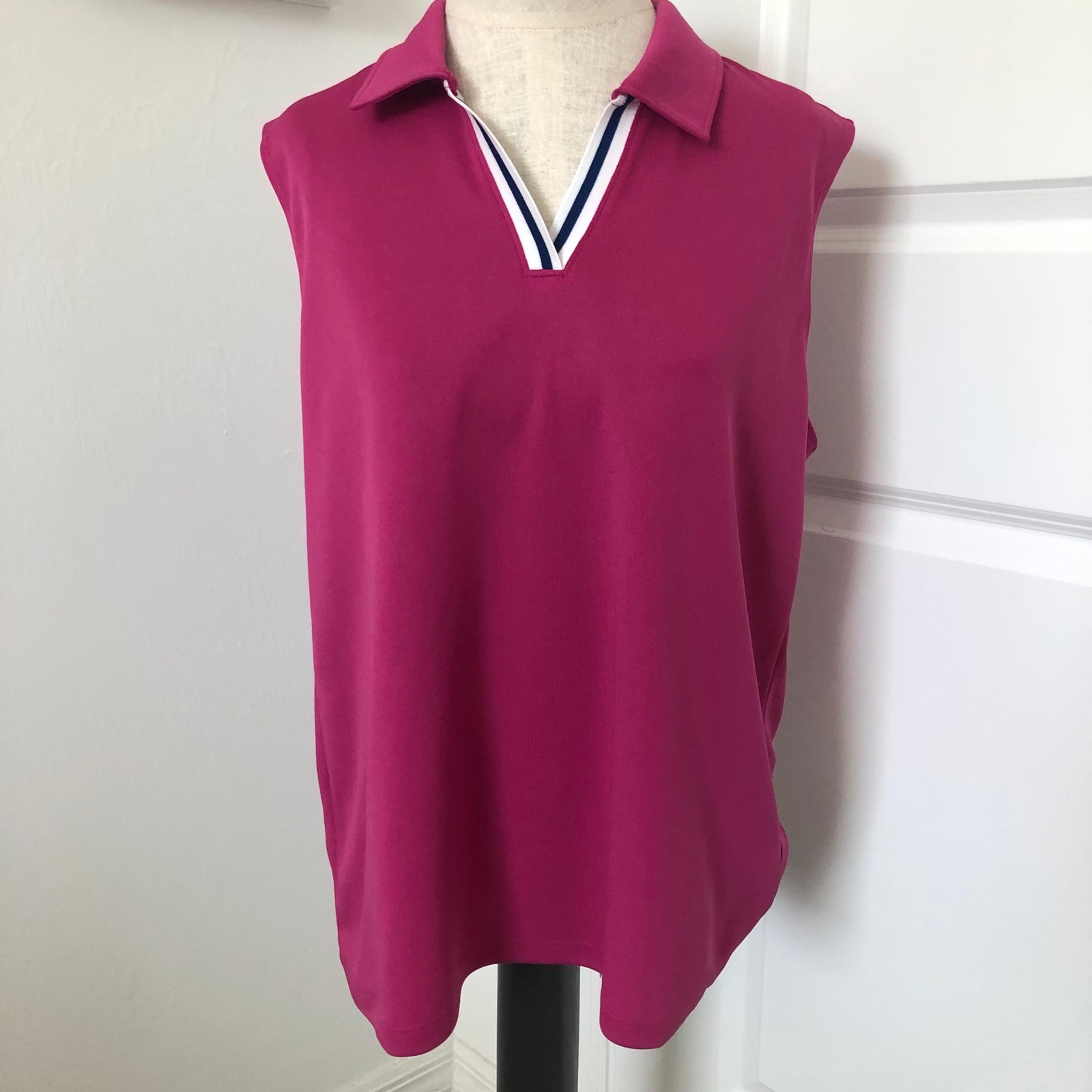 Izod Hot Pink Sleeveless Polo