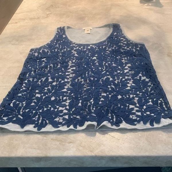 SUNDANCE Lace Overlay Tank