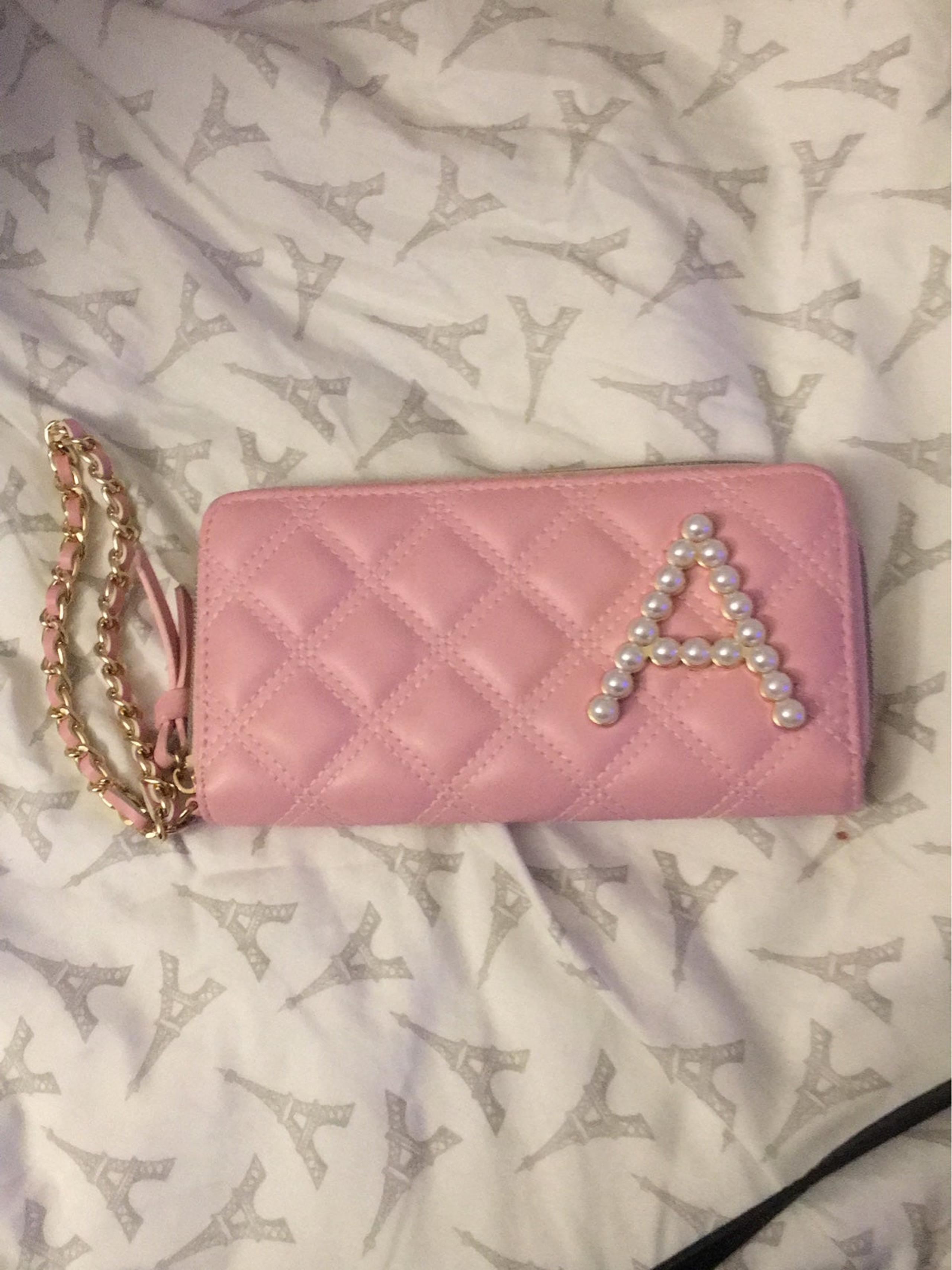 Claires initial pearl women wrislet wallet - Claire's