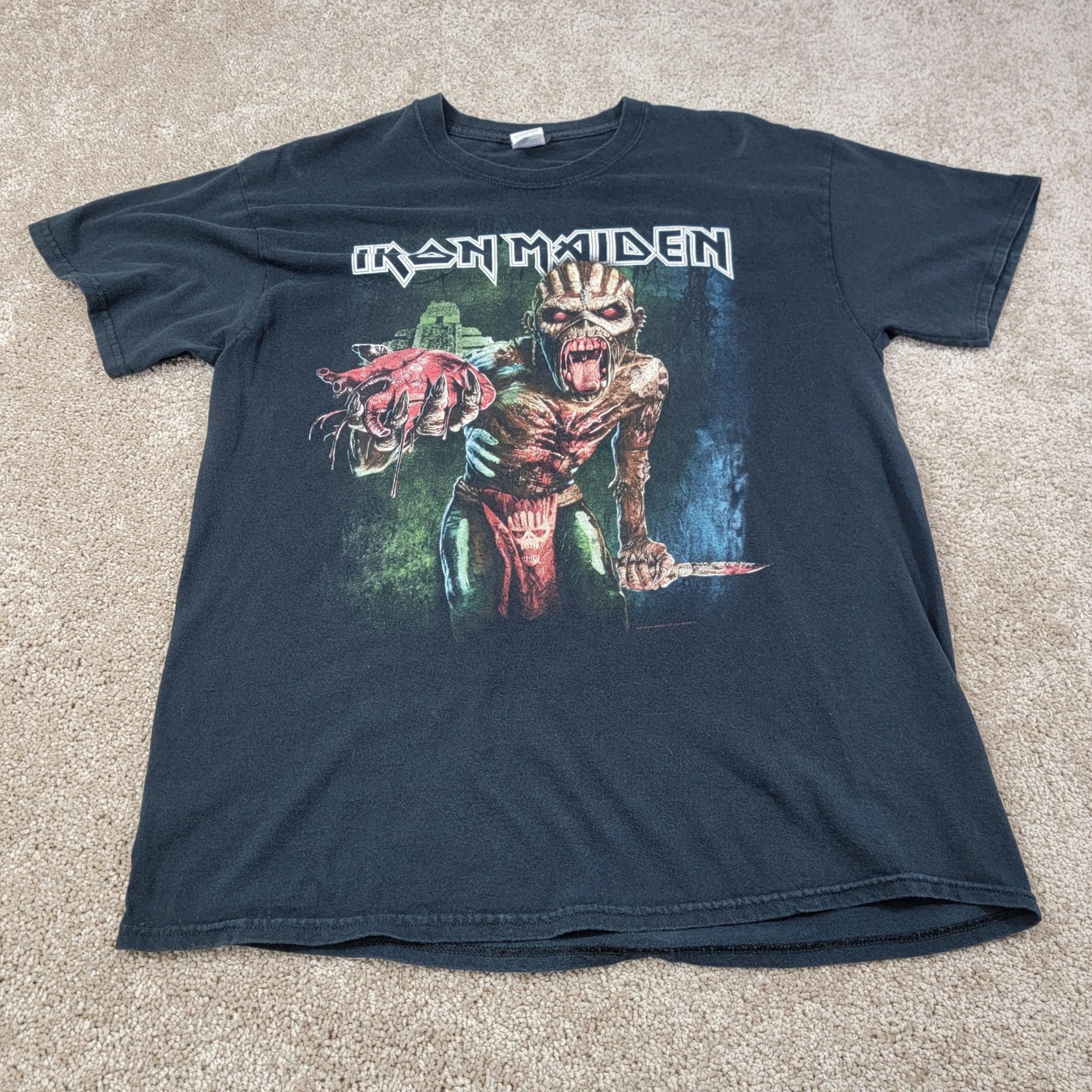 Iron Maiden The Book of Souls World Tour 2016 Graphic T-Shirt Large