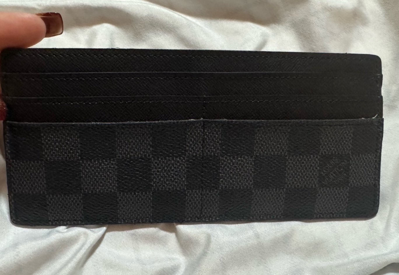 Louis Vuitton graphite double card holder