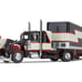 Peterbilt 359 with 36 Flat Top Sleeper and 40' Vintage Dry Goods Trailer Black