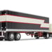 Peterbilt 359 with 36 Flat Top Sleeper and 40' Vintage Dry Goods Trailer Black
