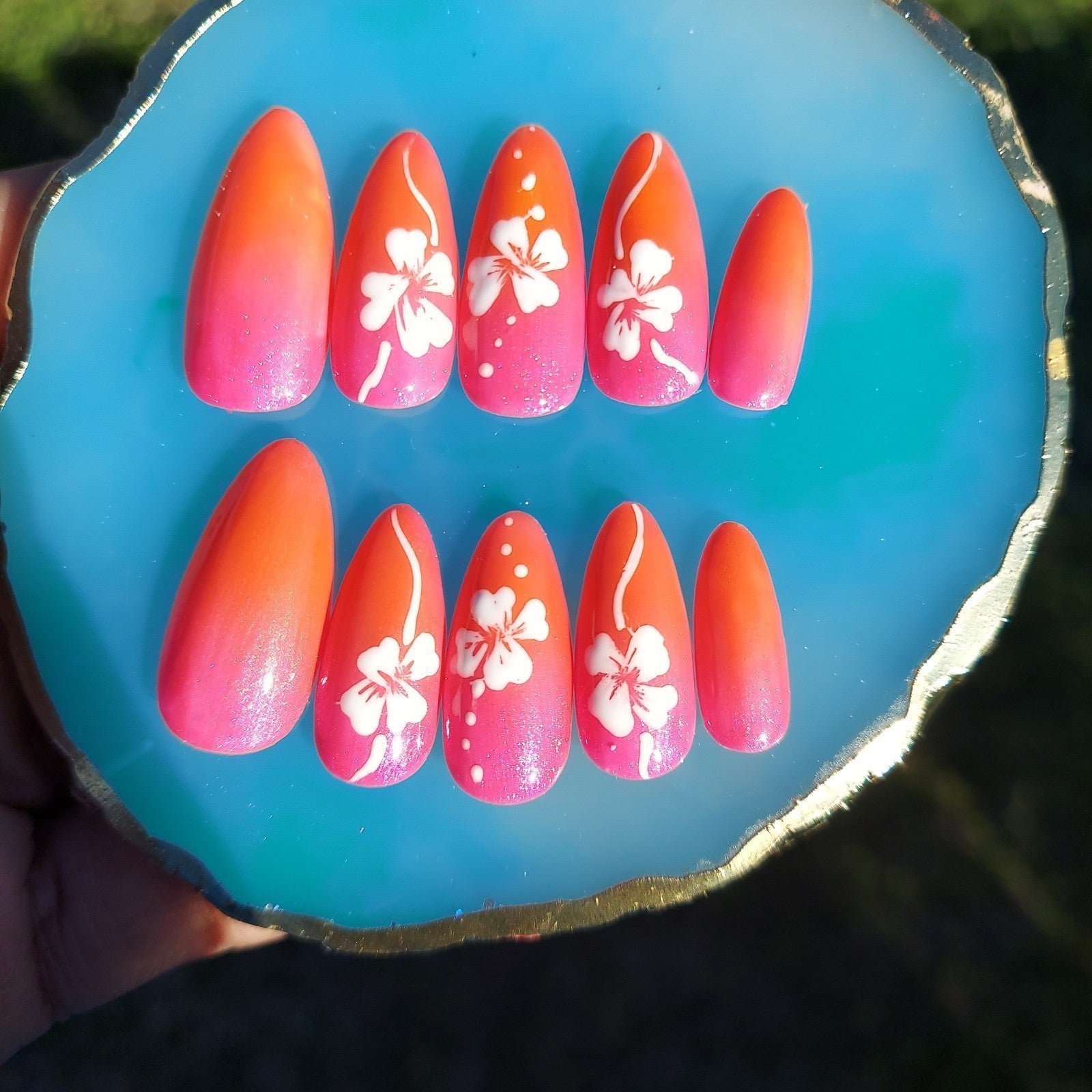 Press on nails-Aloha