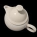 Homer Laughlin White Fiesta Fiestaware Classic Ceramic Retro Teapot With Lid.  B