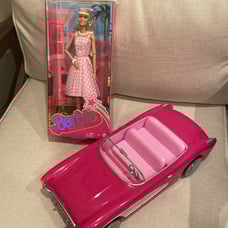 AMC exclusive Barbie popcorn vessel and Barbie doll