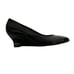 Gucci Black Round Toe Patent Leather Wedges - Size 37.5