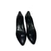 Gucci Black Round Toe Patent Leather Wedges - Size 37.5