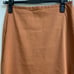 Theory Luxe ECO CRUNCH Skirt, Orange and Brown, Size 36, Linen.